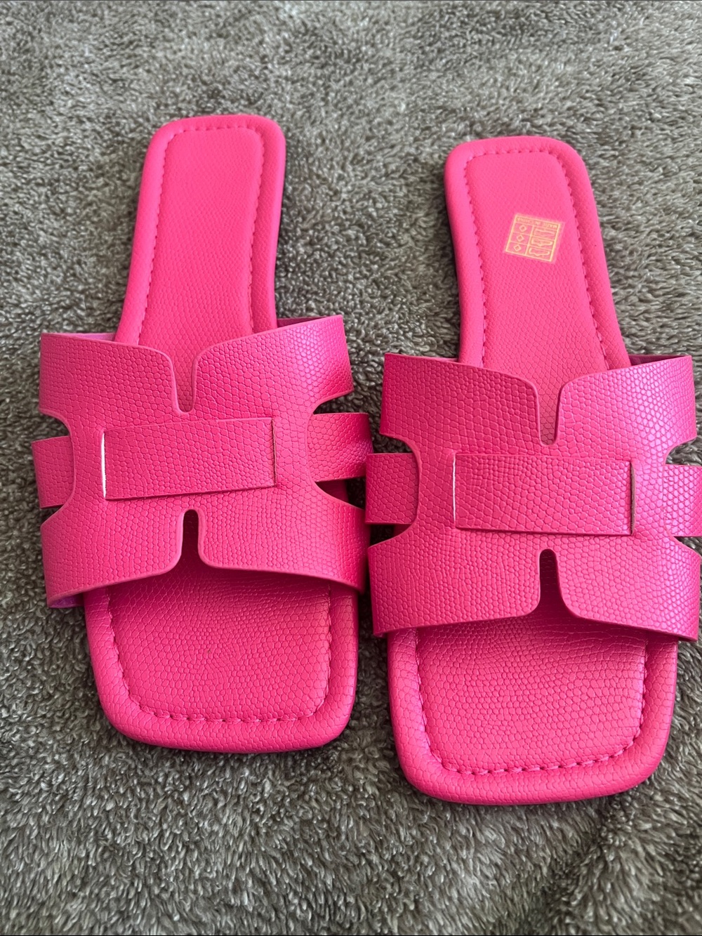 Hot Pink Slide Sandals